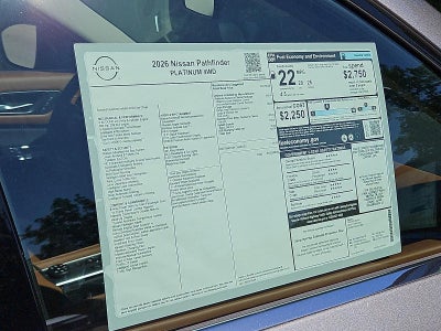 2026 Nissan Pathfinder Platinum