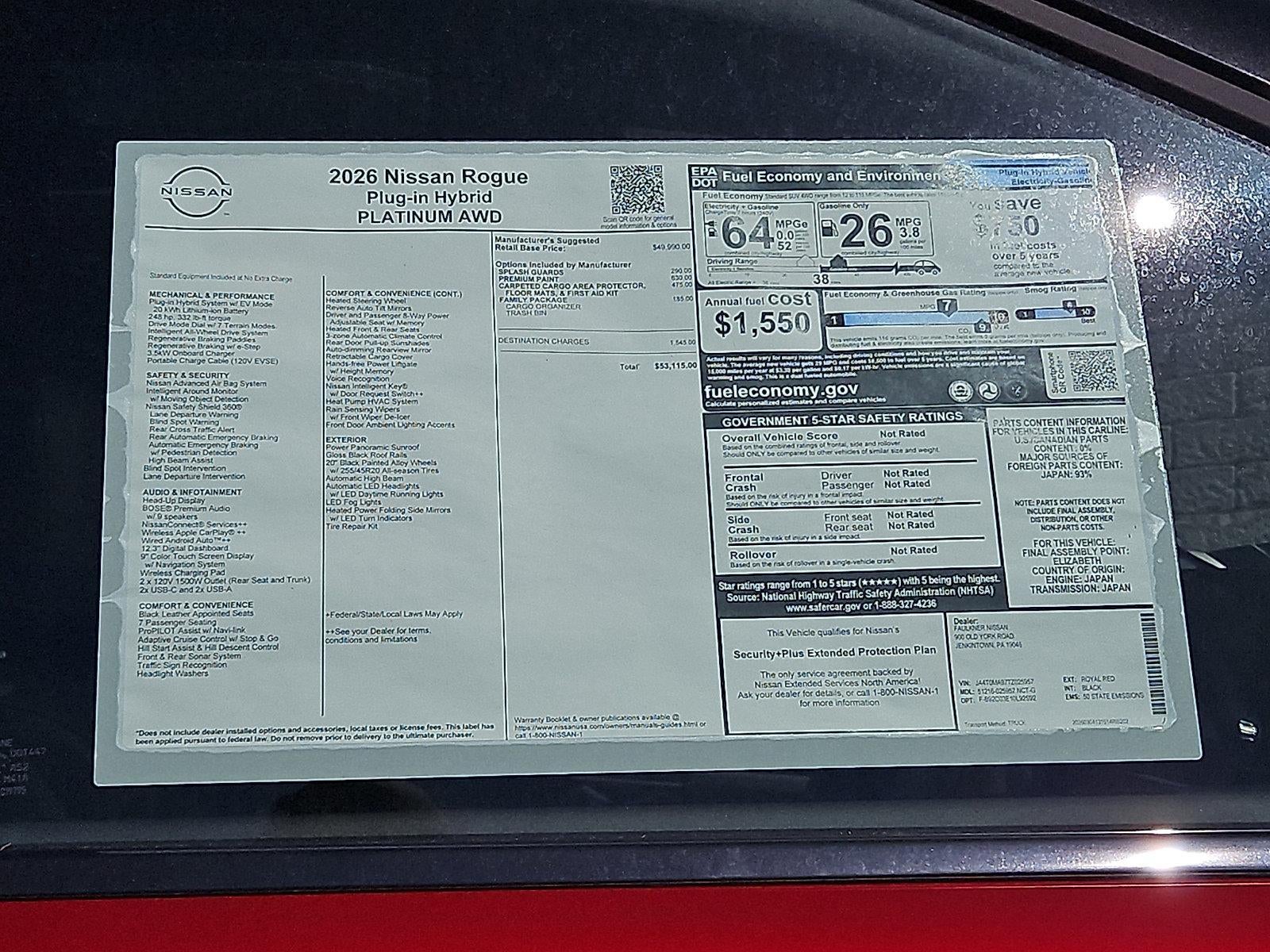 2026 Nissan Rogue Plug-In Hybrid AWD Platinum