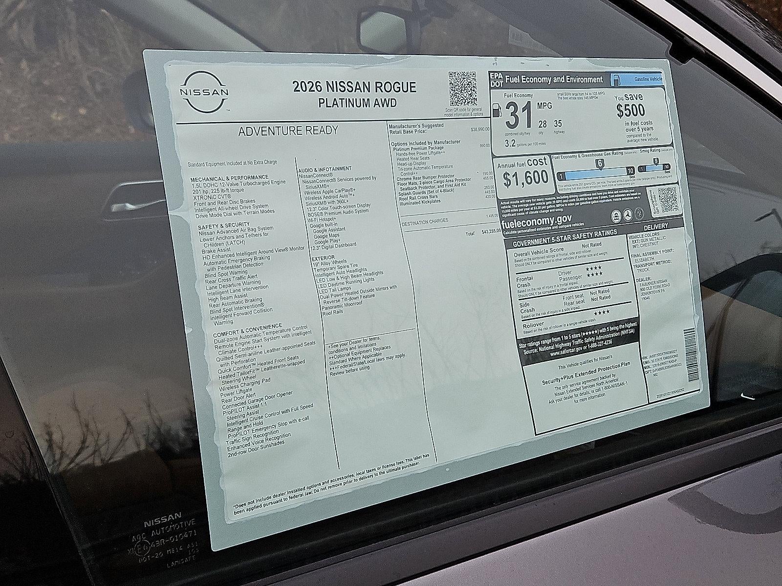 2026 Nissan Rogue Platinum