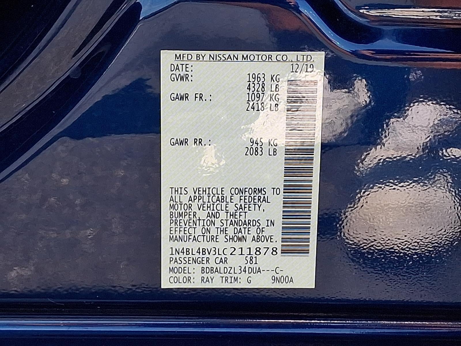 2020 Nissan Altima 2.5 S Sedan