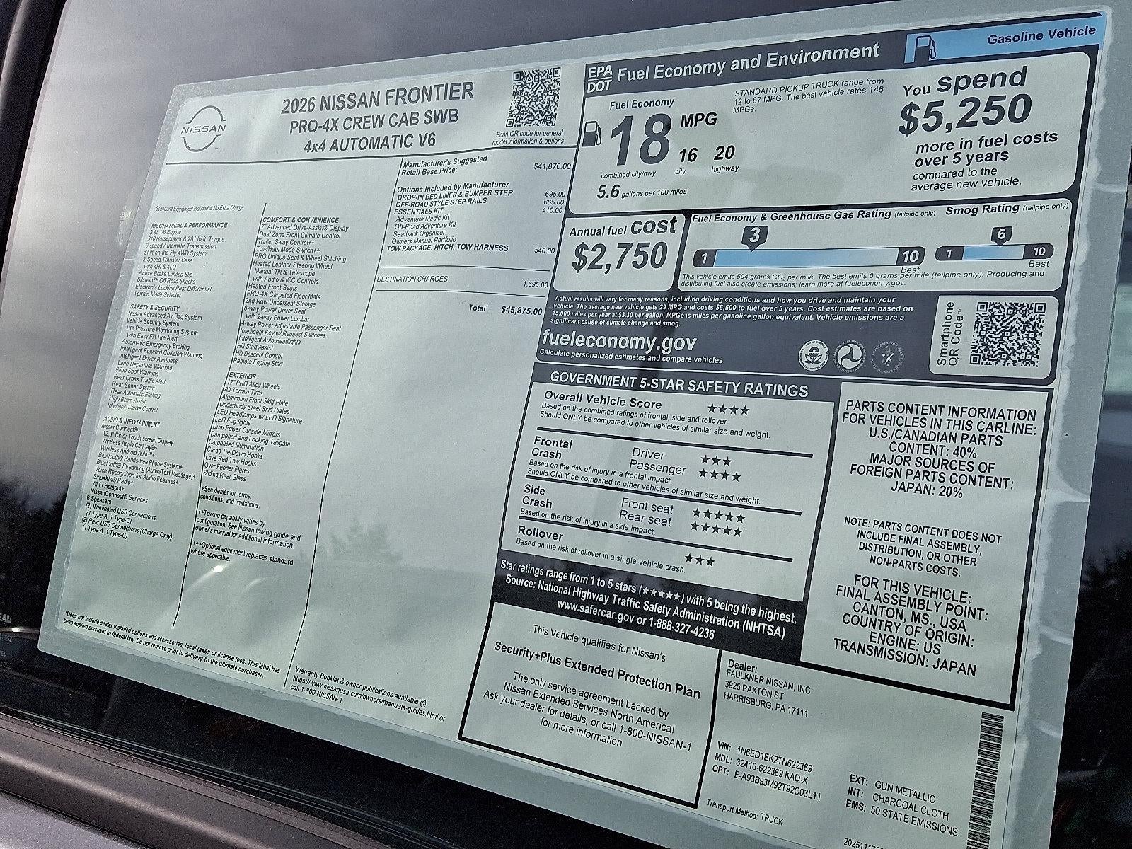 2026 Nissan Frontier Crew Cab PRO-4X®