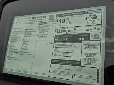 2026 Nissan Frontier Crew Cab SV