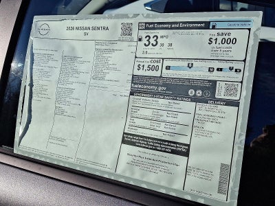 2026 Nissan Sentra SV