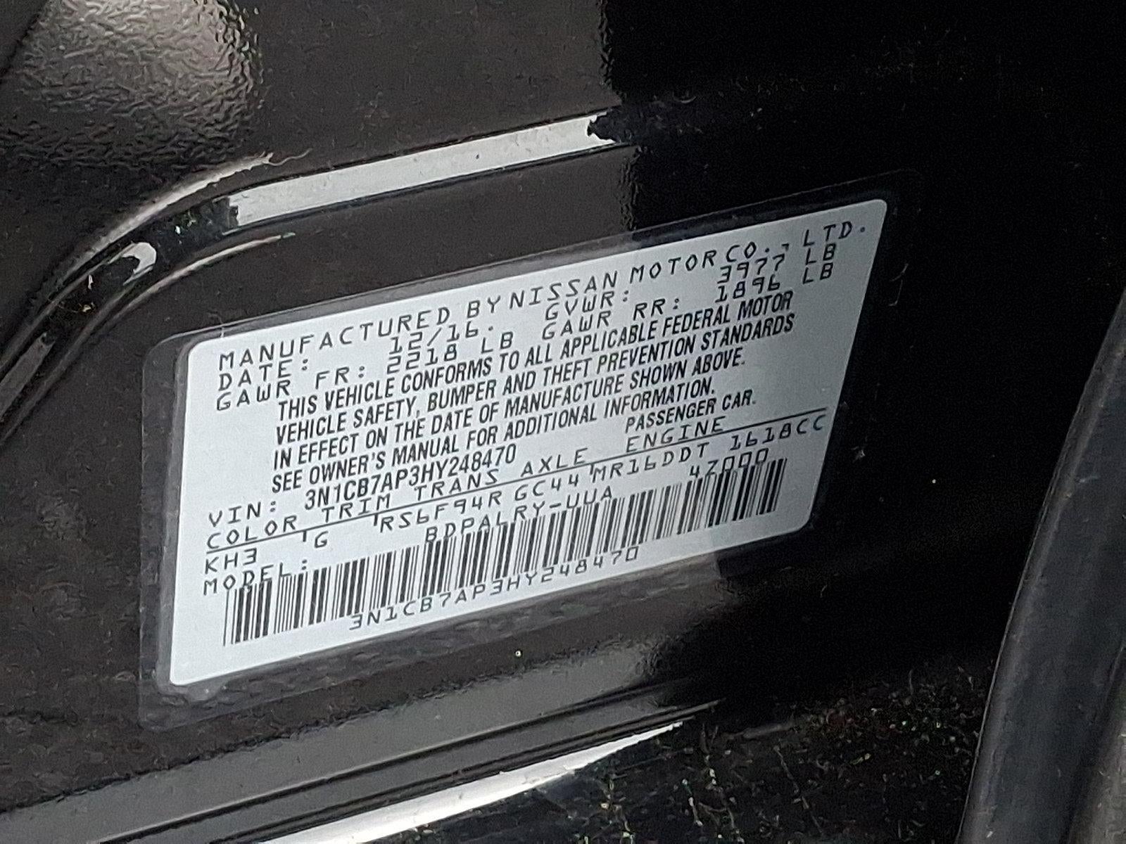 2017 Nissan Sentra SR Turbo Manual
