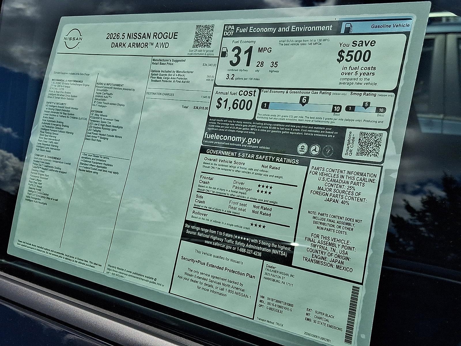 2026 Nissan Rogue Dark Armor™