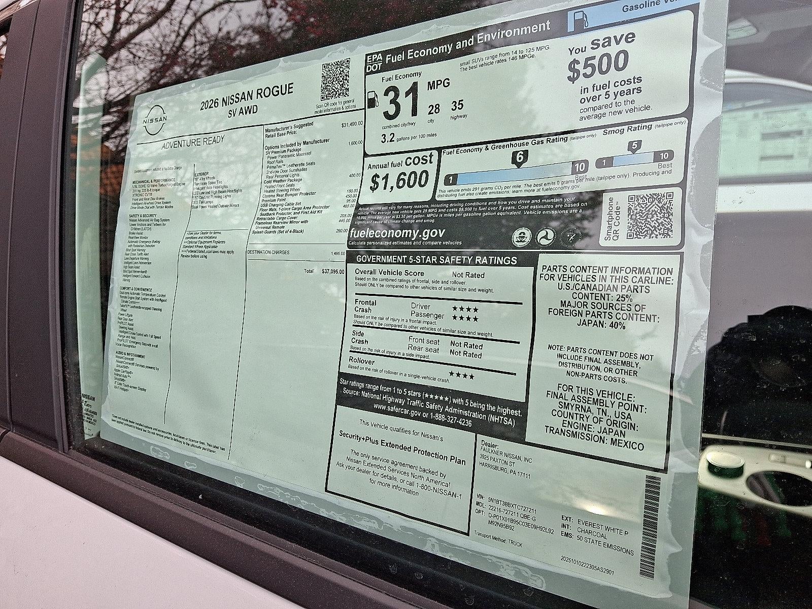 2026 Nissan Rogue SV