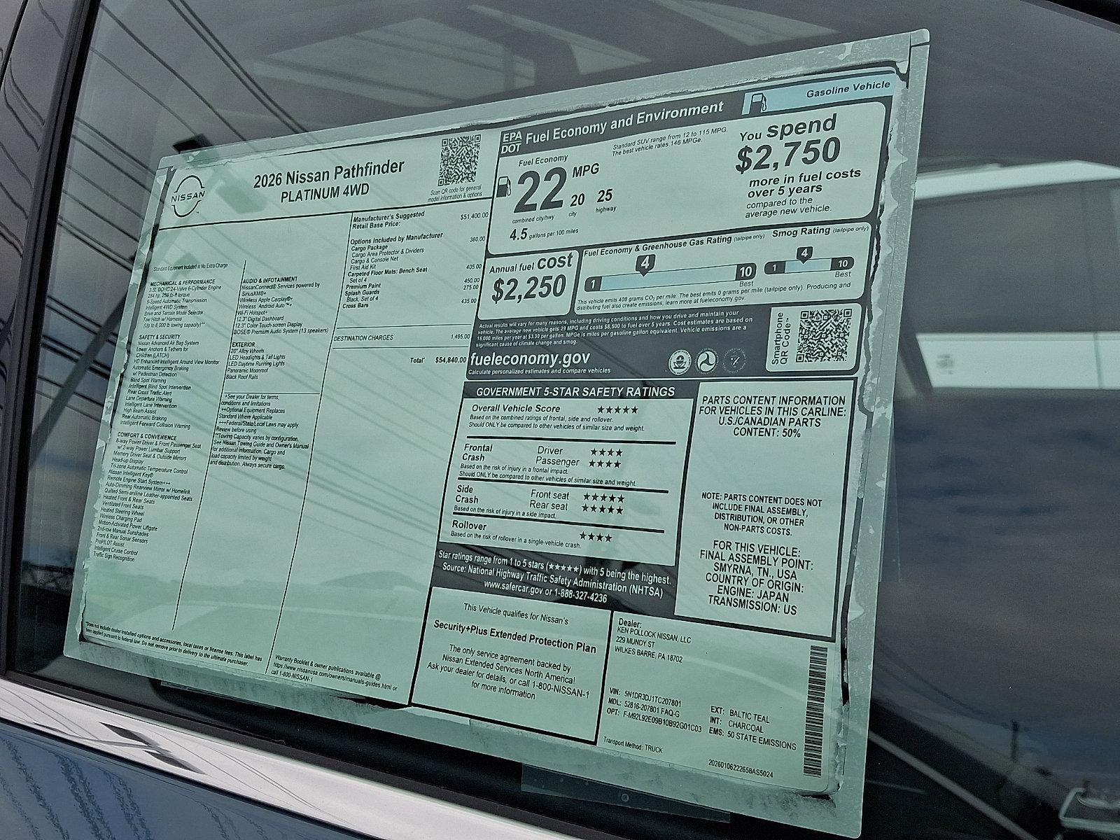 2026 Nissan Pathfinder Platinum