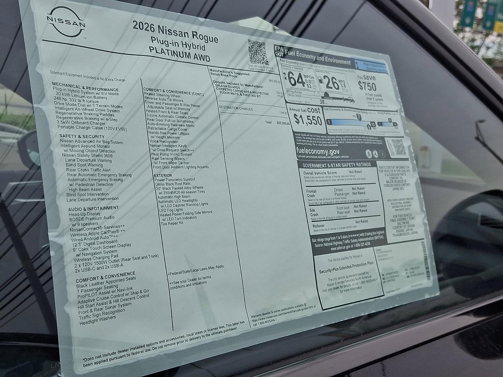 2026 Nissan Rogue Plug-In Hybrid AWD Platinum