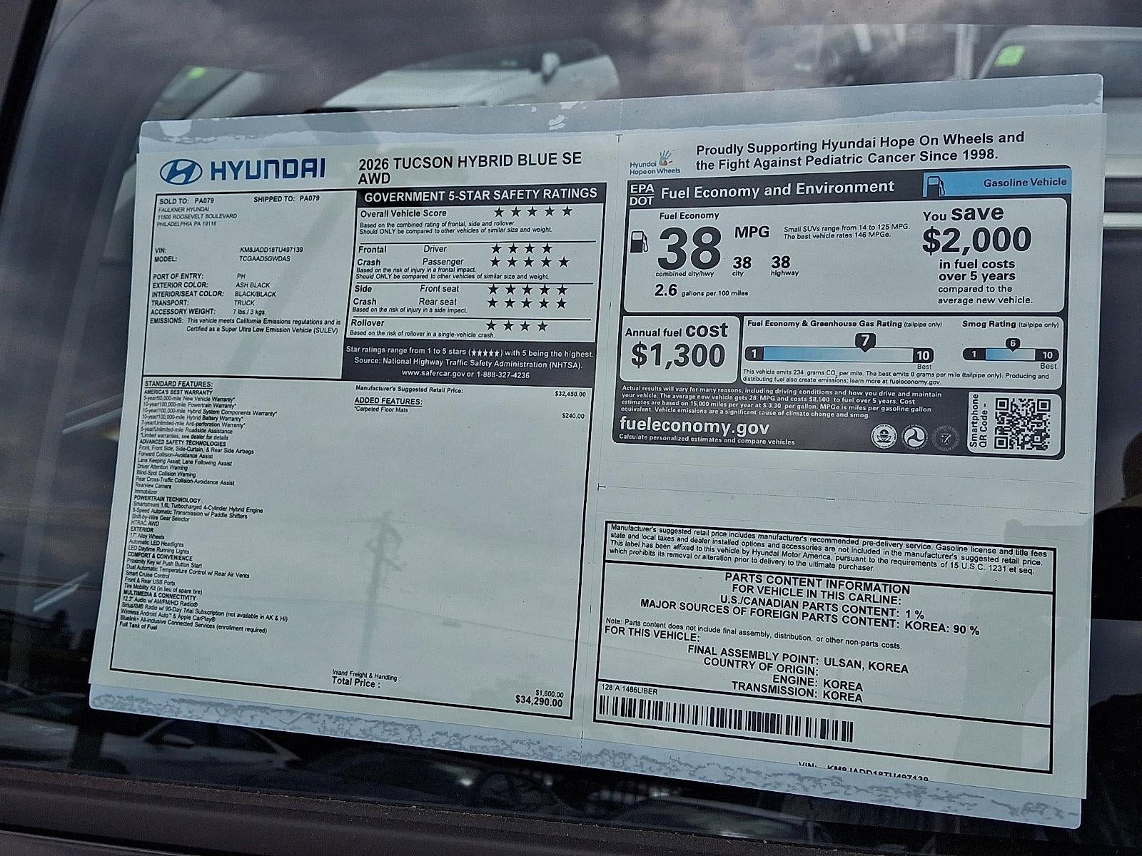 2026 Hyundai TUCSON Hybrid Blue