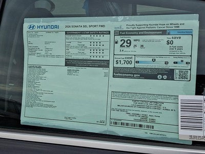 2026 Hyundai SONATA SEL Sport