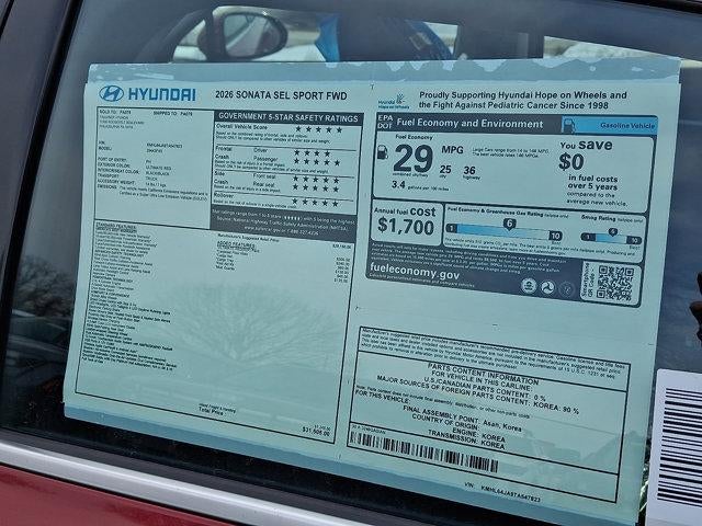 2026 Hyundai SONATA SEL Sport