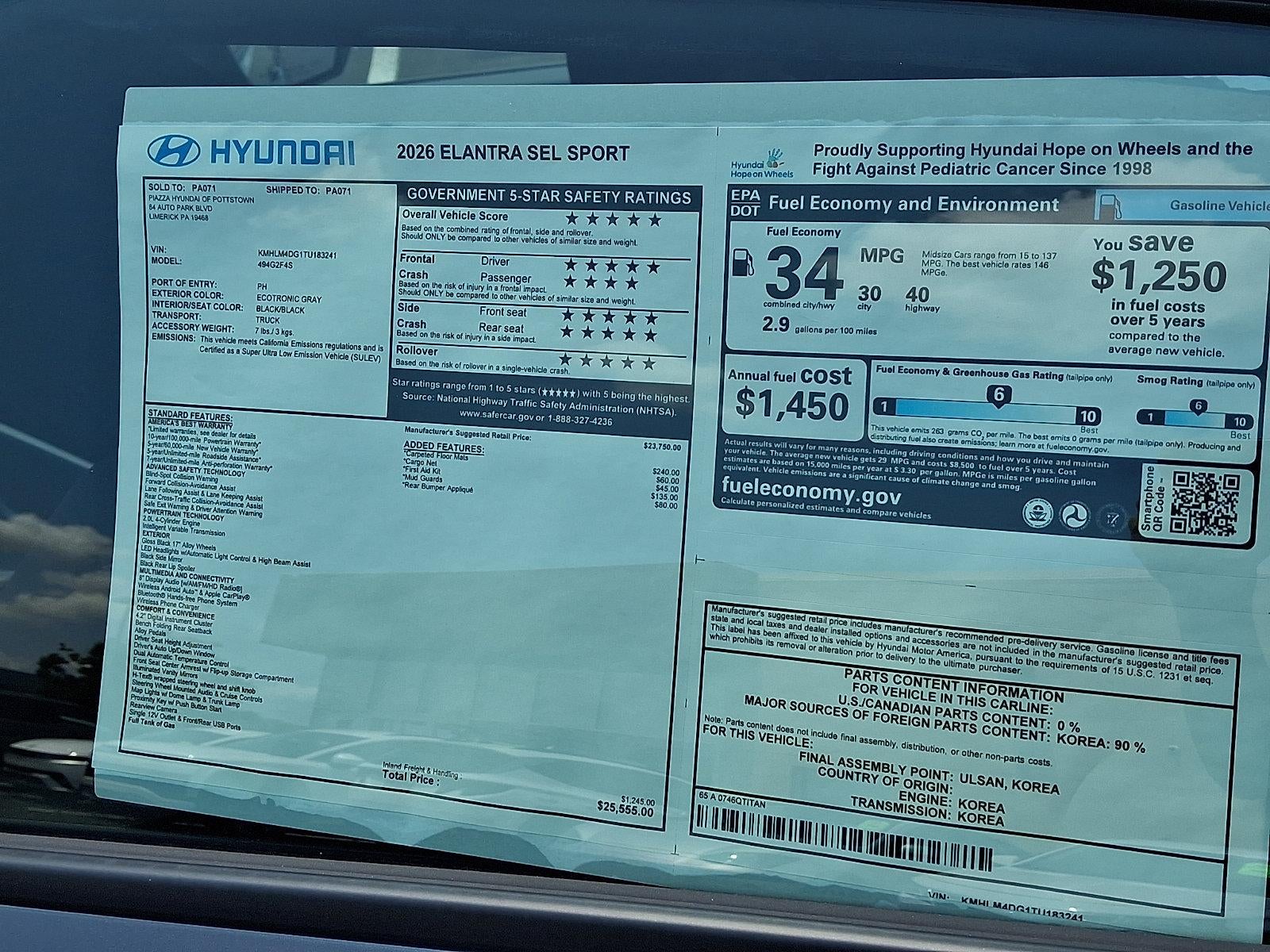 2026 Hyundai ELANTRA SEL Sport