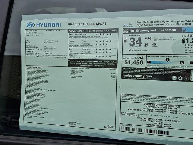 2026 Hyundai ELANTRA SEL Sport