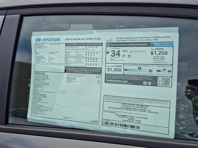 2026 Hyundai ELANTRA SEL Sport Plus