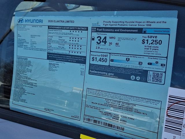 2026 Hyundai ELANTRA Limited