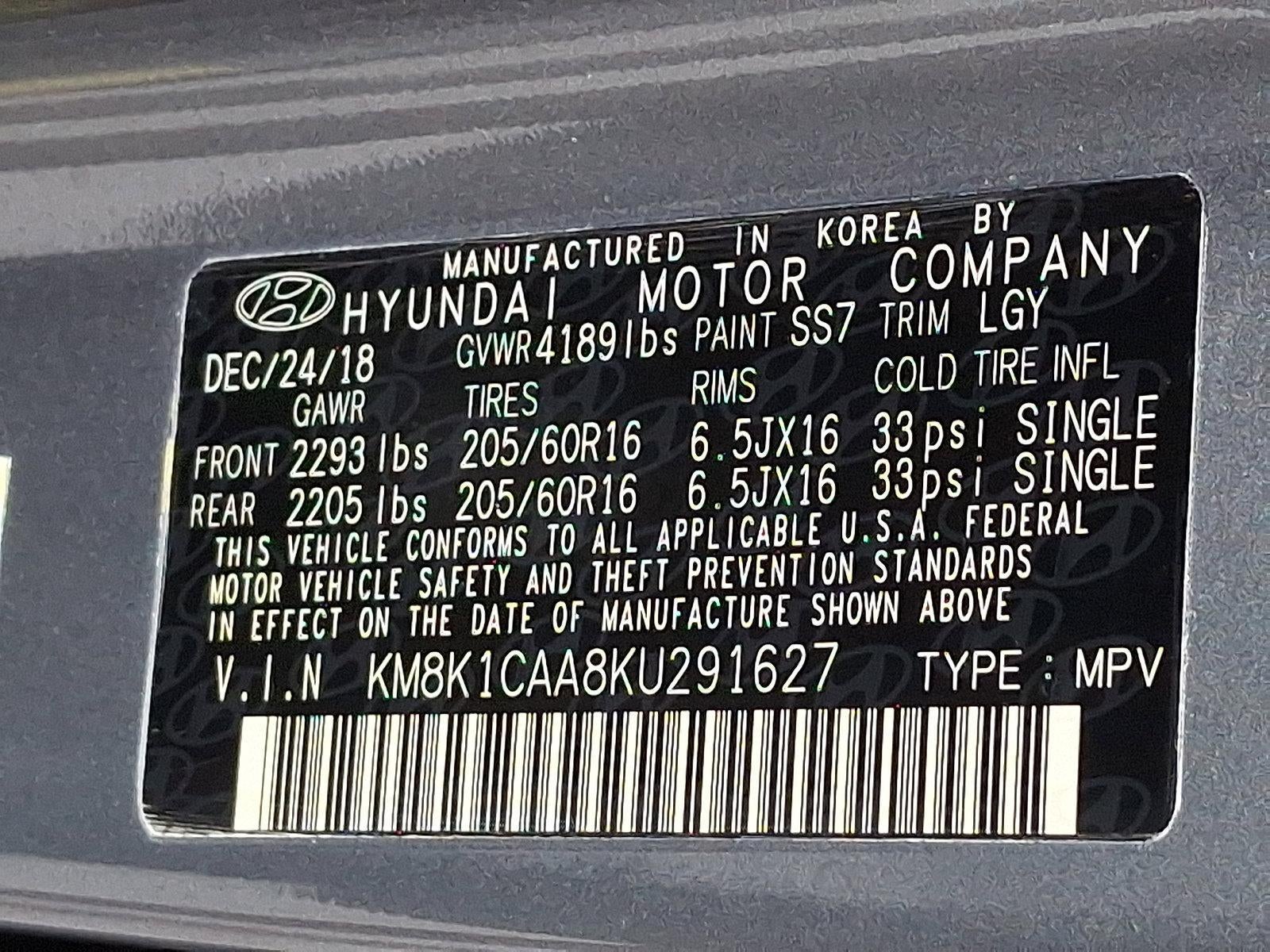 2019 Hyundai KONA SE