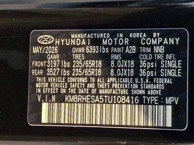 2026 Hyundai Palisade Hybrid SEL Premium 8P