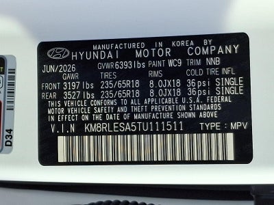 2026 Hyundai Palisade Hybrid SEL 7P