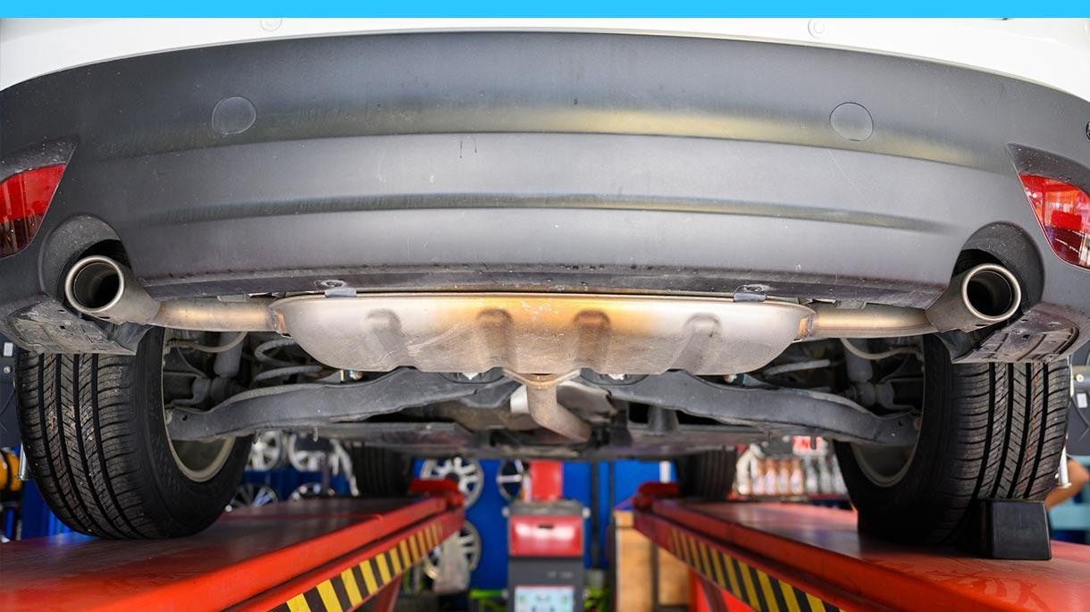 car on a lift for maintenance